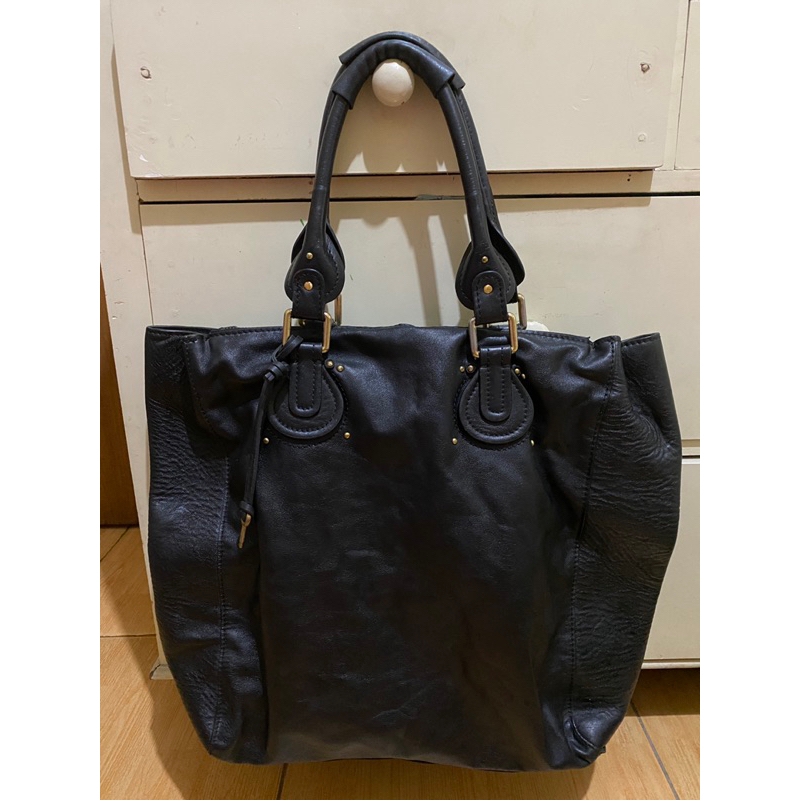 ⛔️SOLD⛔️ Chloe Black Leather Aurore Pure Paddington Tote Bag