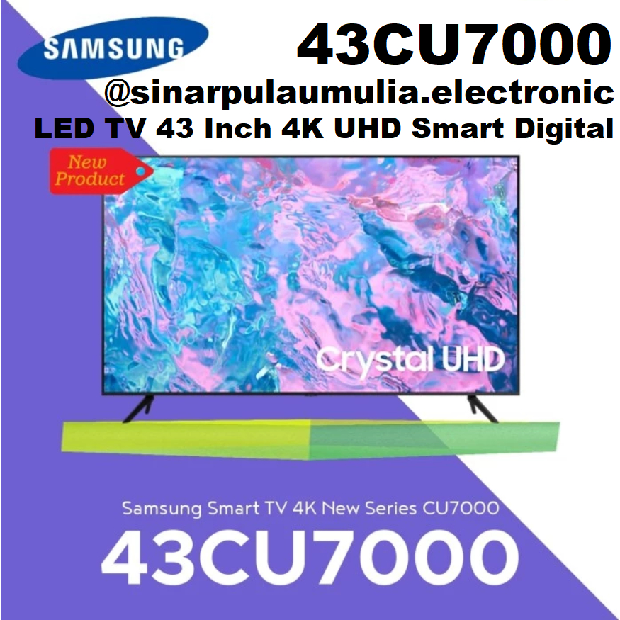 Samsung LED TV 43" 4K UHD Smart Digital - UA 43 CU 7000 / 43CU7000 / UA43CU7000 / UA 43CU 7000 / CU7