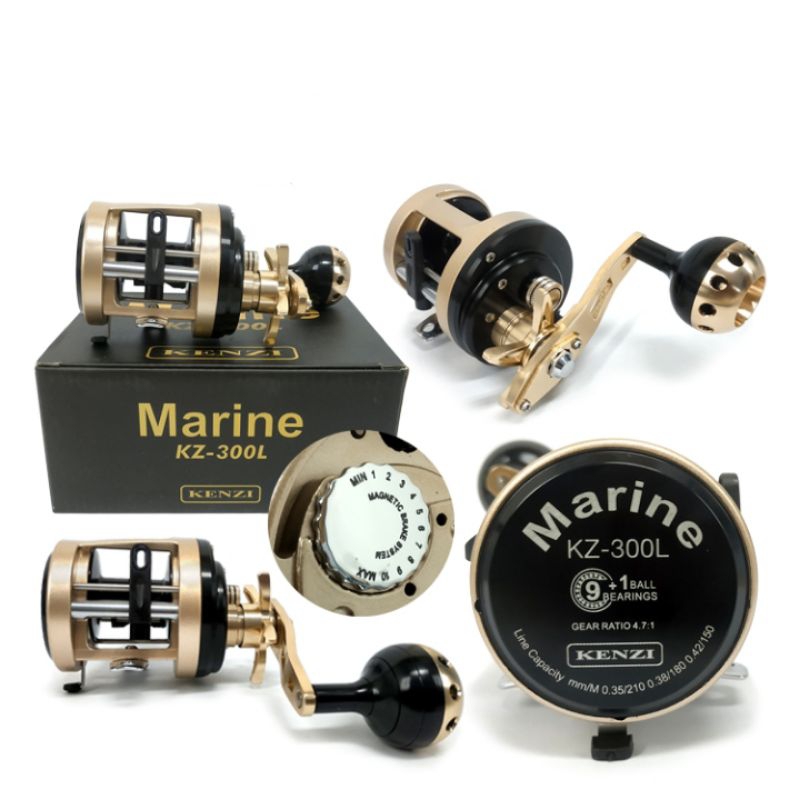 Reel Overhead KENZI Marine KZ 300L (handle kiri)