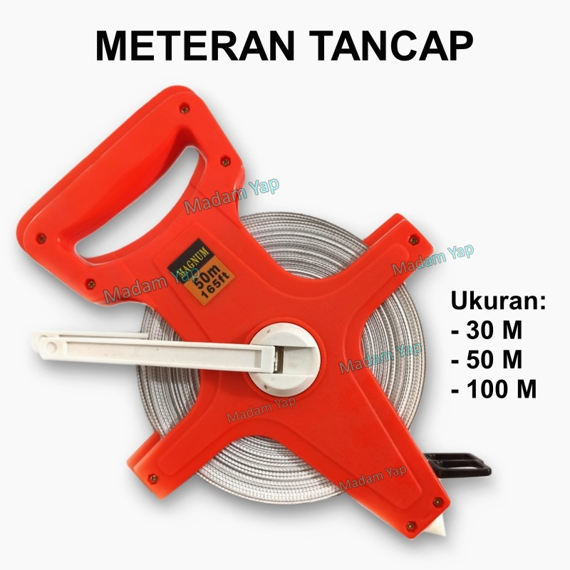 METERAN TANCAP 30 50 100 M METER GULUNG ROL TANAM TANAH BANGUNAN