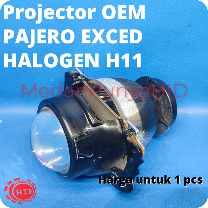 Projector OEM PAJERO EXCEED HALOGEN 2009 - 2015 / PROJIE / Rush Konde Lama Cover belakang Putih