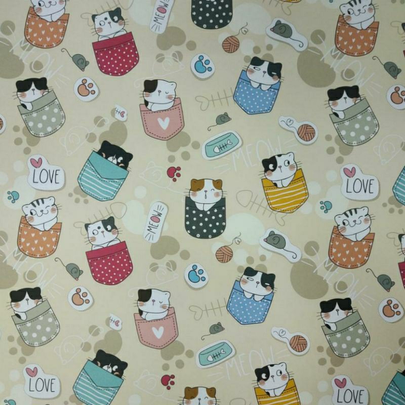 

Kertas Kado Sansan Wawa Motif Kucing / Kertas Kado Motif Cat - C02
