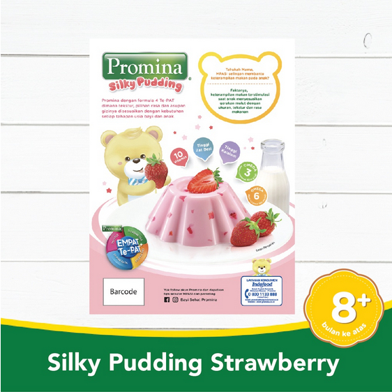 ♥️Nafris♥️Promina Silky Pudding Strawberry Cokelat Box 100gr |SILKY PUDING 9+ |COKLAT 9+