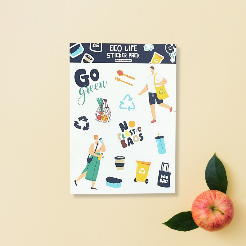 

ECO LIFE STICKERS SHEET A5 || STICKERS CUTE A5