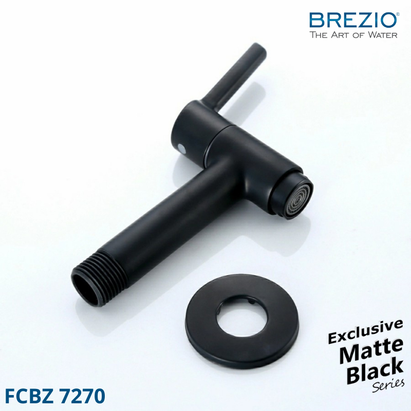 BREZIO FCBZ 7270 KERAN TEMBOK DINDING TAMAN BAK MANDI KRAN AIR BLACK