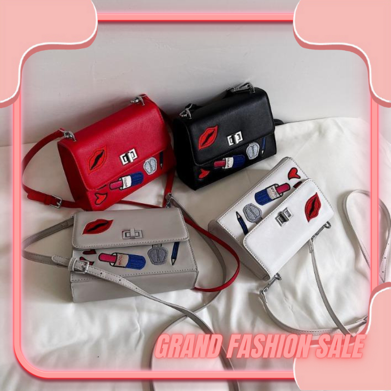 [IMPOR] DOMMO - D1565 Tas LIPSTICK Selempang Wanita T5097 / Sling Bag Fashion / Tas Fashion Cewek / Tas Import