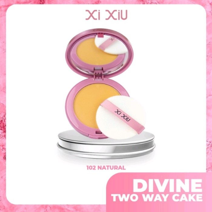 XI XIU DIVINE TWO WAY CAKE COMPACT POWDER BEDAK XIU XIU NATURAL BEIGE