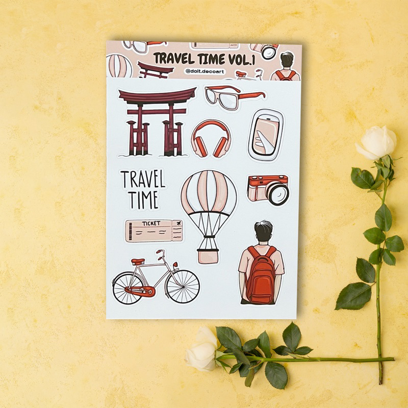 

TRAVEL TIME V.1 STICKER SHEET A5|| STICKER CUTE A5