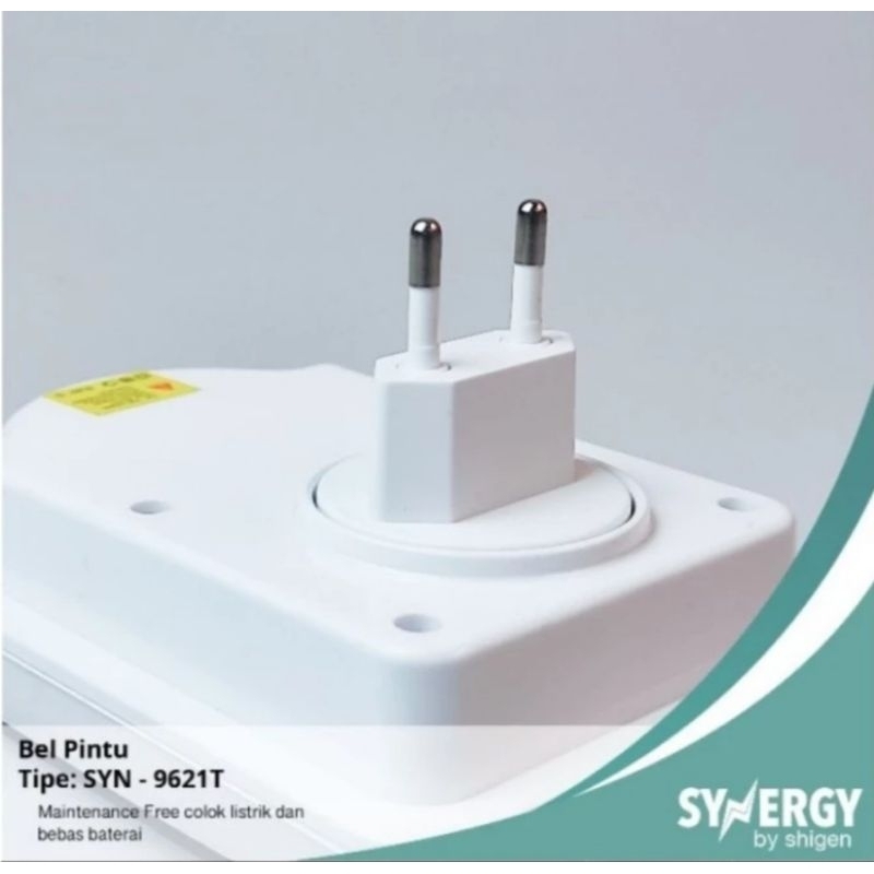 Synergy Bell bel pintu rumah wireless Kinetik SYN 9621T tanpa baterai