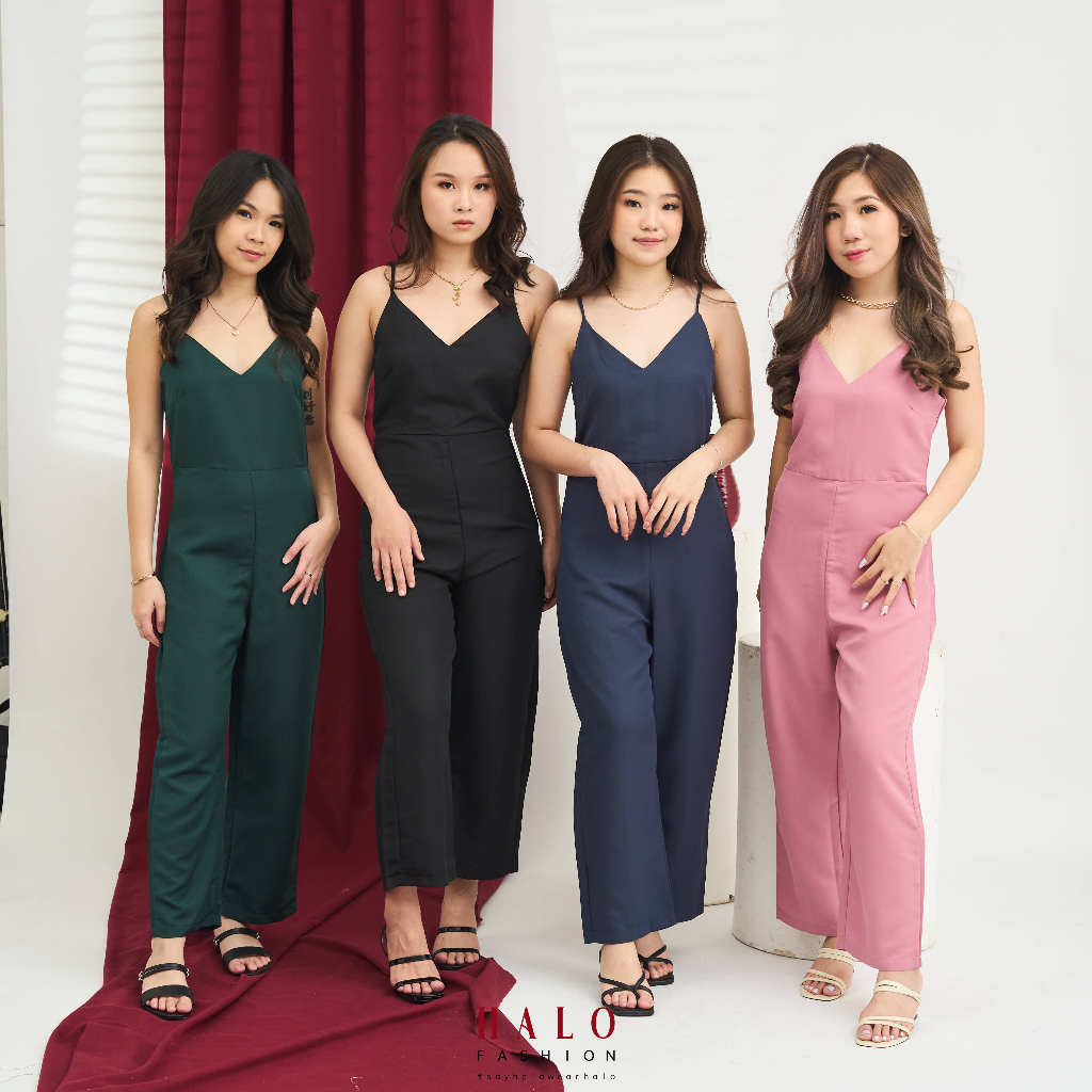 [HaloFashion] Louis Sexy Jumpsuit Overall Basic Jumpsuit Korean Fashion