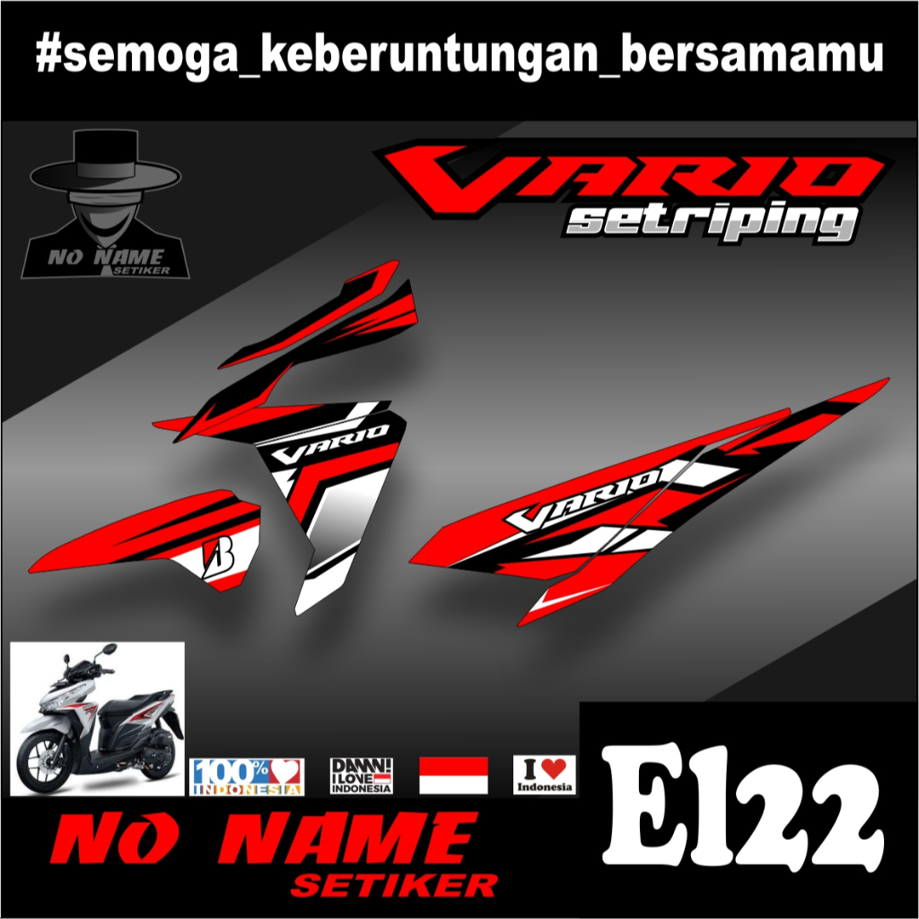 STRIPING VARIO 125 150 racing (el22) TAHUN 2015 2014 2015 2016 2017 stiker sticker decal