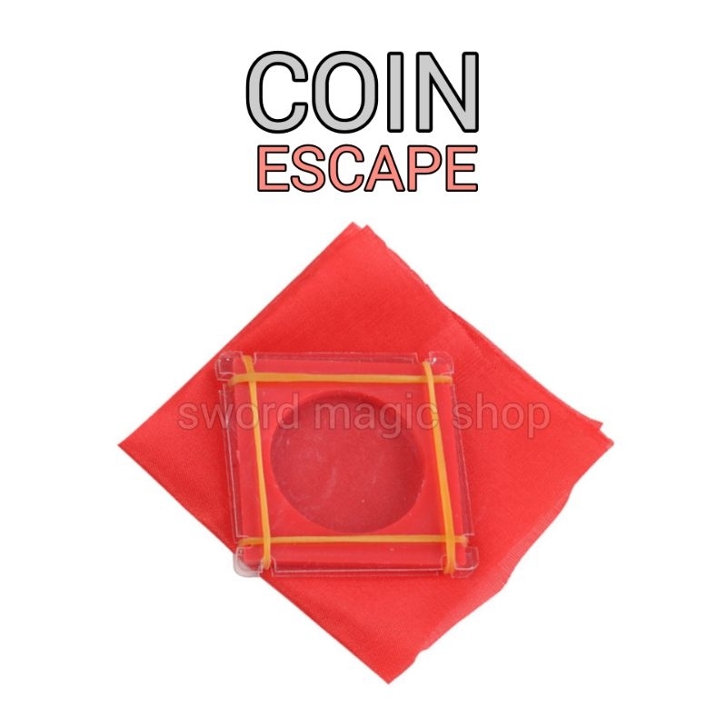 Alat Sulap Coin Escape - Trik Koin - Sulap Koin - Coin Magic - Sulap Koin Dalam Box - Sword Magic