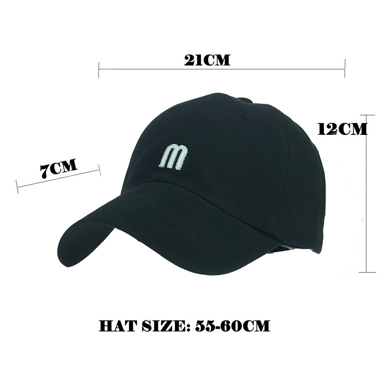 Topi Baseball Dicuci Old Street American Retro Cap Huruf Bordir Perempuan Liar Di Wajah Topi Bisbol Kecil Sport Korea Topi Baseball Pria/Wanita Hat