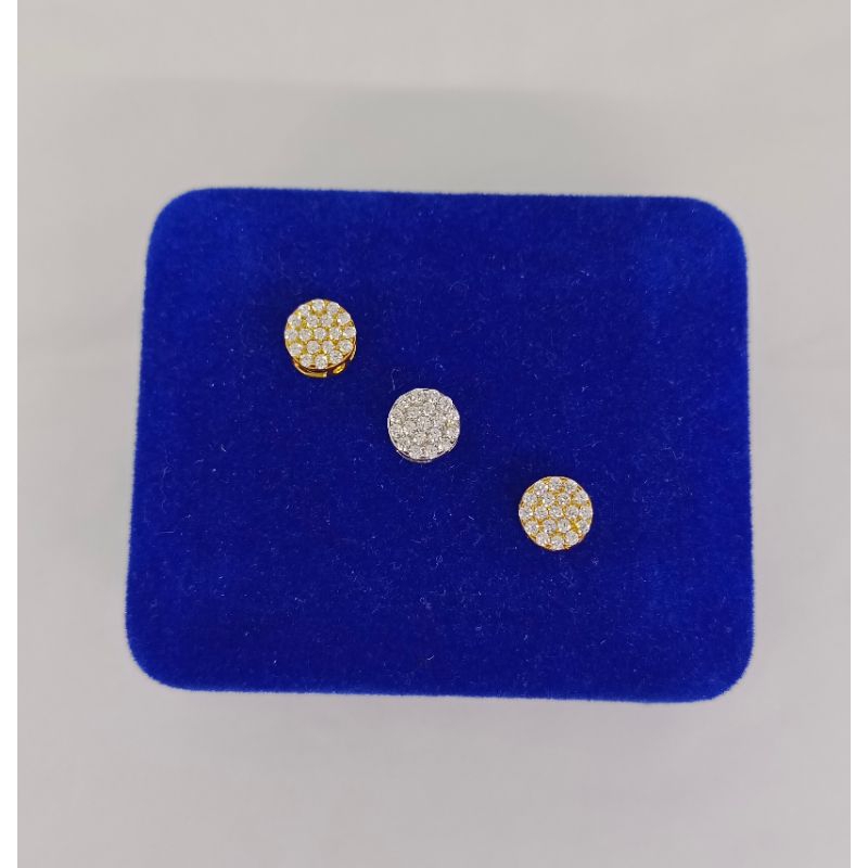 kalung rantai jedar + liontin tusuk bulat pipih kecil mp full/ kalung perak asli silver 925 lapis emas/ kalung fashion terbaru