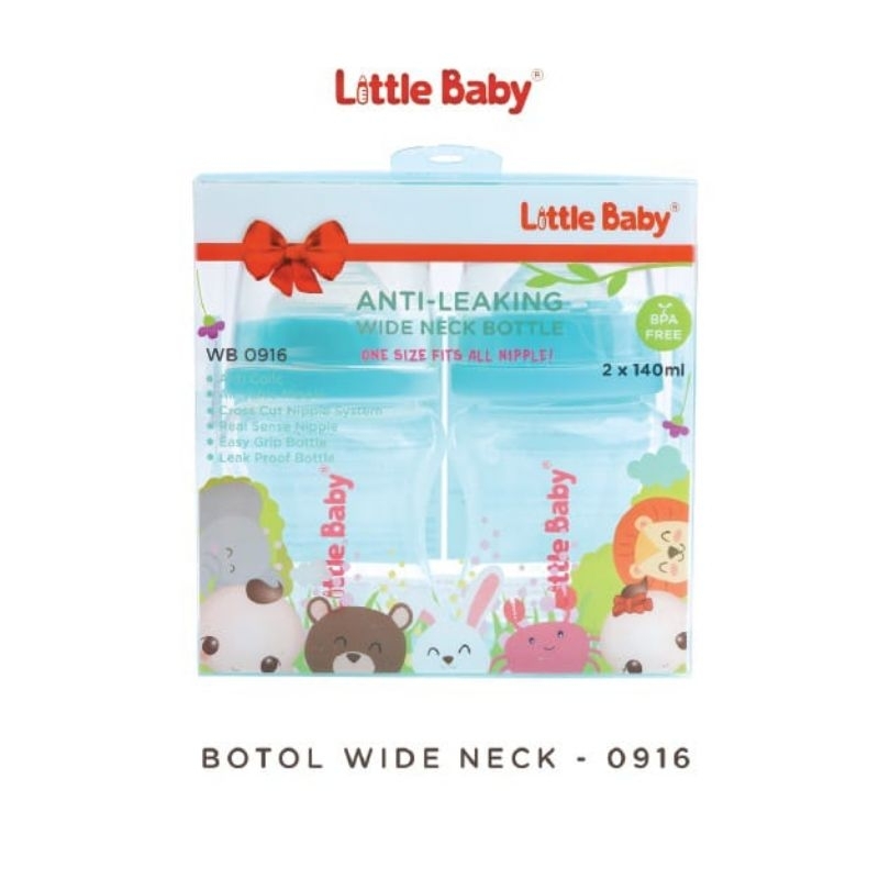 Little Baby botol susu wide neck 140ml isi 2