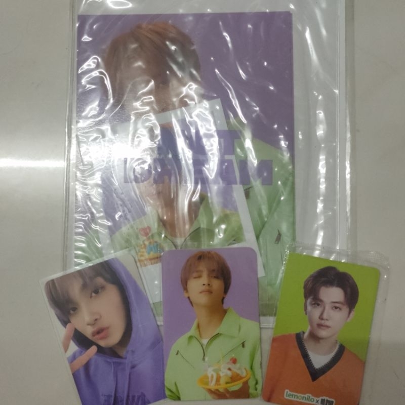 wts - want to sell photocard haechan hoodie ungu photopack sg21 pc haechan selca nct dream pc jaemin