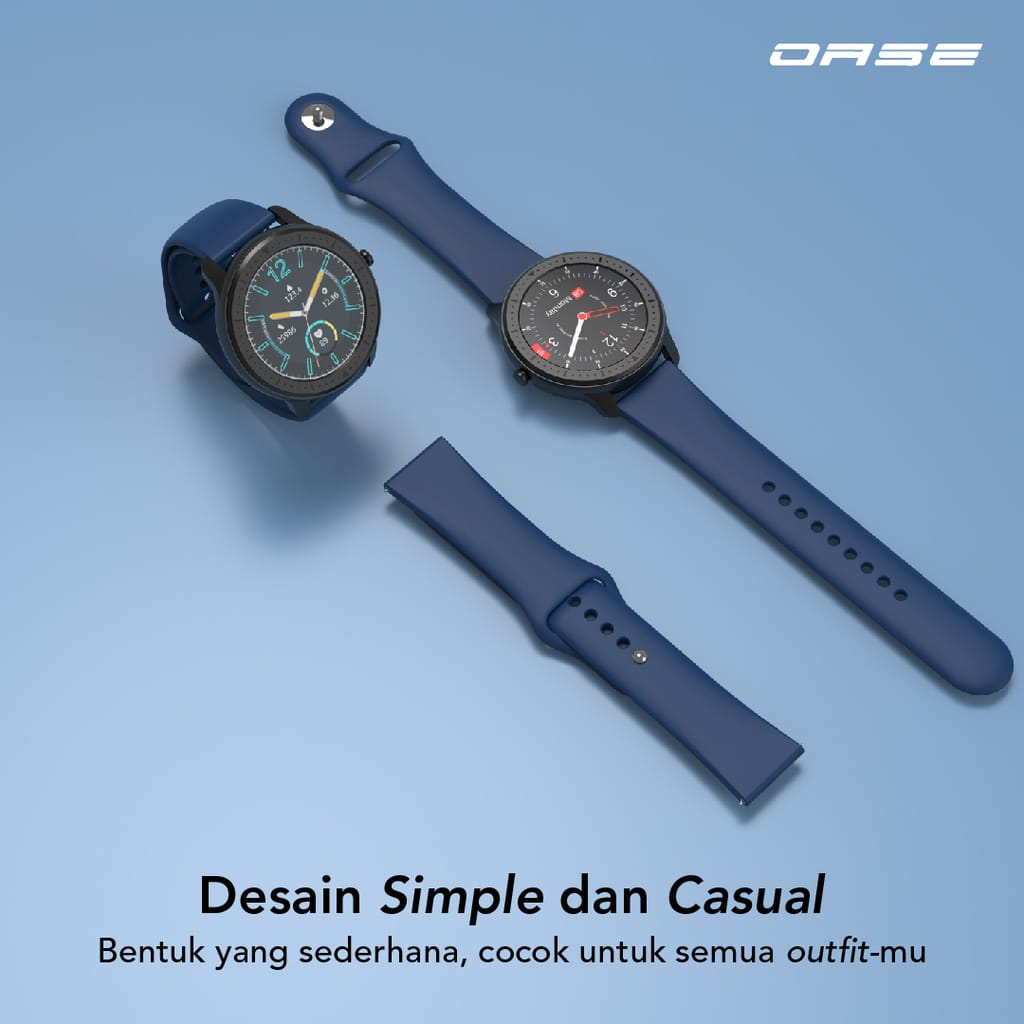 A_  OASE SILICONE STRAP SMARTWATCH DARK BLUE - WS-S1D