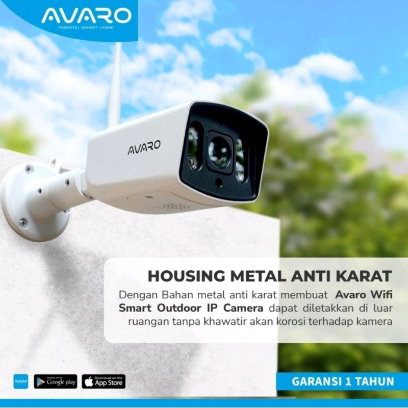 AVARO WiFi Smart IP Camera 4MP Outdoor Garansi Resmi