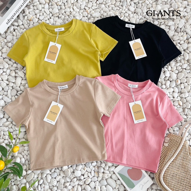 KAOS GIANTS BASIC/GIANTS STUDIO CROP TOP ROUNDNECK IMPORT BANGKOK (BJGB88)