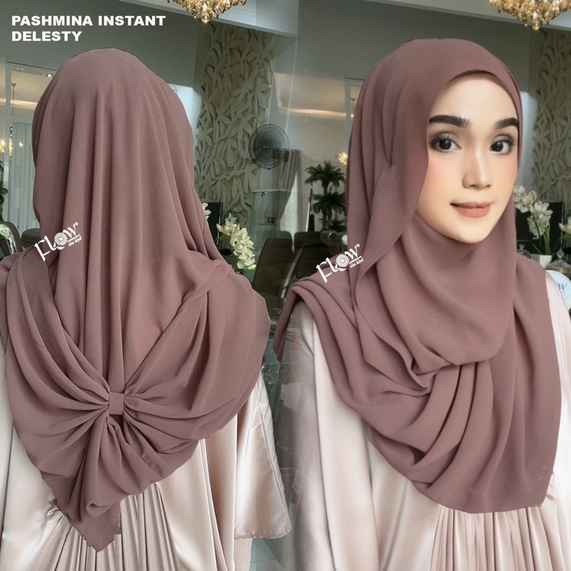 pashmina instan delesty ori flow