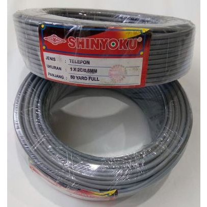 Kabel Telepon Shinyoku 50 Meter 2C / Kabel Walet 50m / Kabel Tweeter Audio Speaker 50m / Kabel