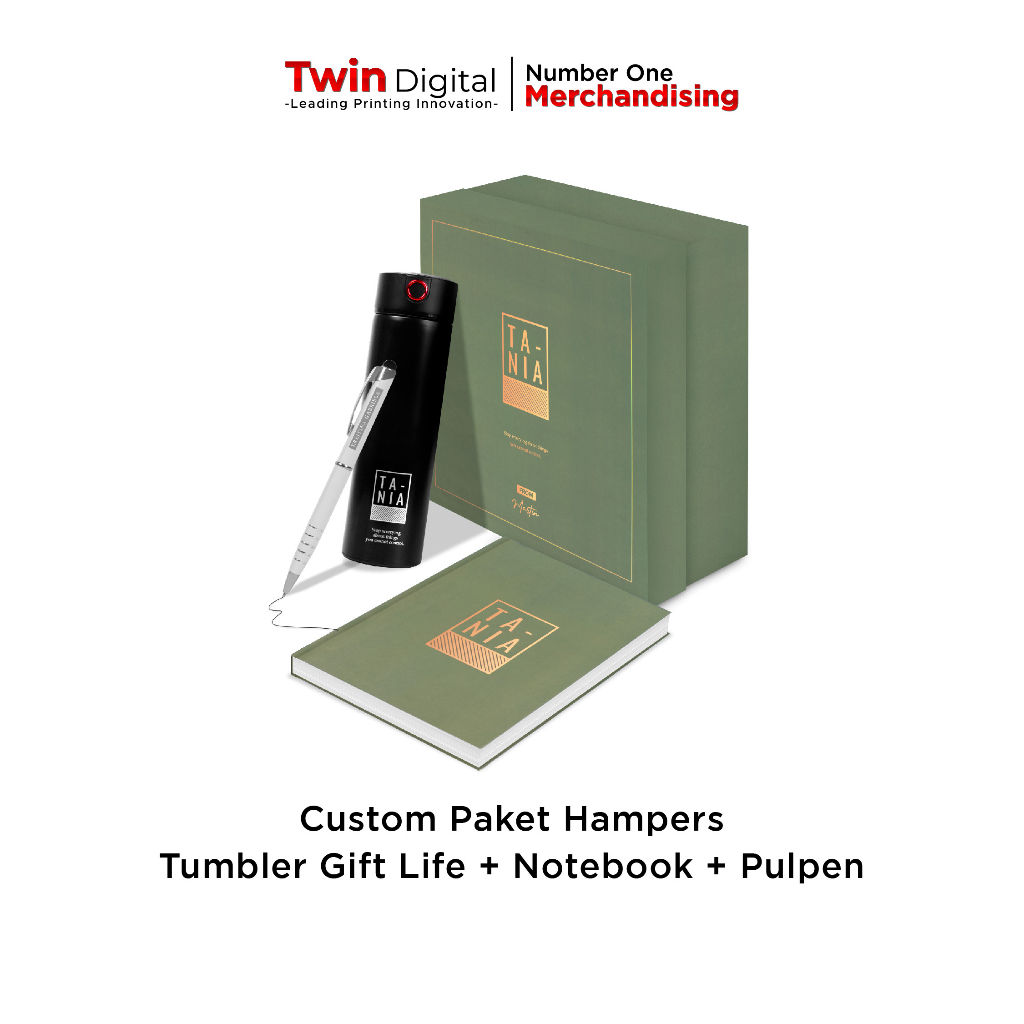 

Twindigital Custom Paket Hampers Tumbler Gift Life + Notebook + Pulpen Hadiah Wisuda - Kado Graduation