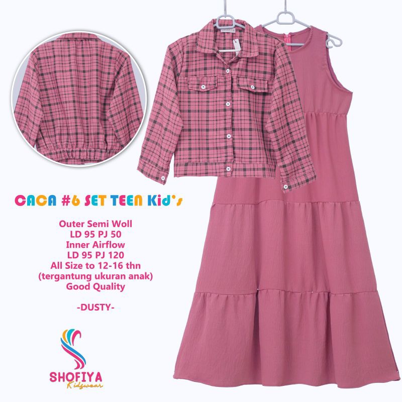 Caca Set Teen series by Shofiya Kids