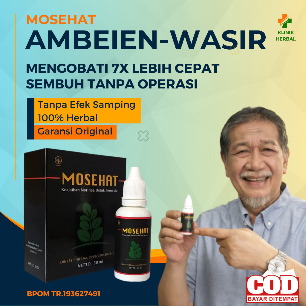 OBAT AMBEIEN Paling Ampuh - Obat Wasir Ampuh BPOM - Mosehat Original 30ml