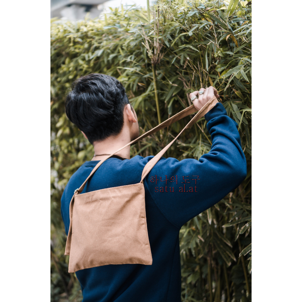 SATU ALAT Tas Selempang GIESELA 100% Canvas Premium Tebal Tas Kanvas