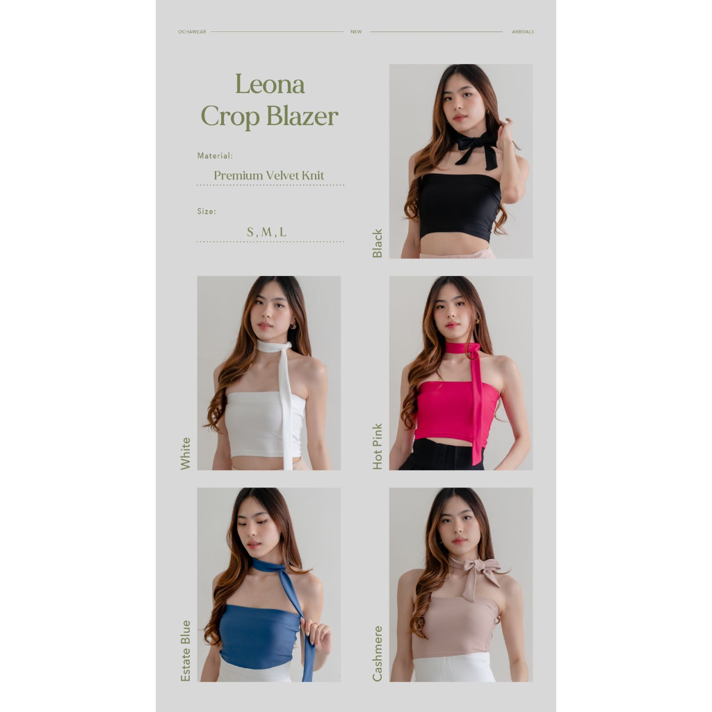 Eilene Crop Camisole —— Ocha Wear | Knit Tanktop Kemben Wanita | Kamisol Crop Top Premium Murah Berkualitas