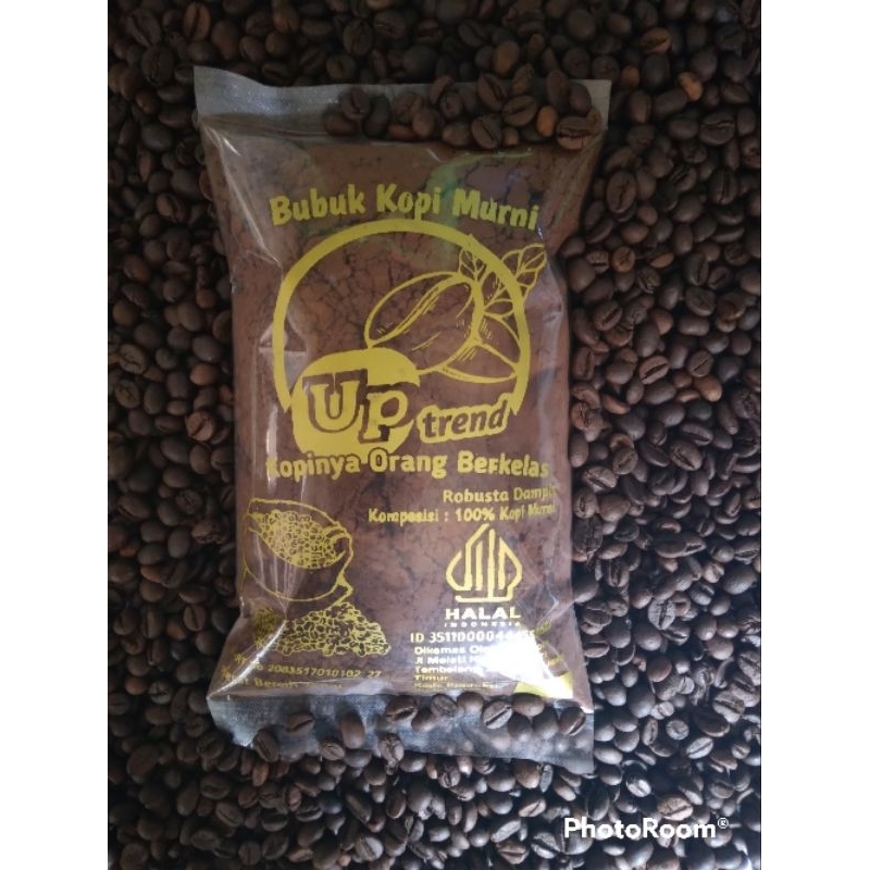 

Kopi Robusta Bubuk murni Garansi 100% persen 250g Cap Up Tren.Tanpa campuran TERLARIS. hitam, asli halus kopi giling