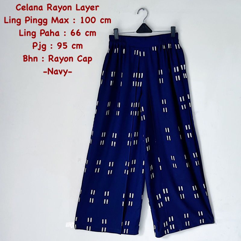 celana kulot layer rayon batik solo celana trendy