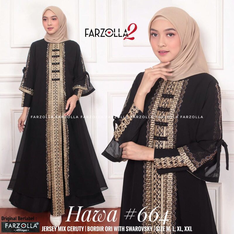 Abaya Turkey | Hawa #664 | Busana Arab Muslimah Original by Farzolla