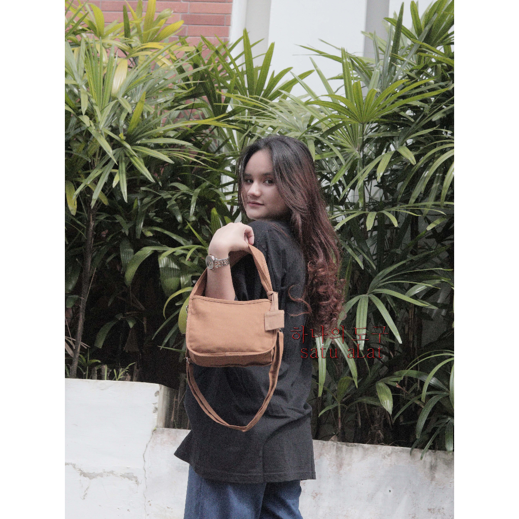 SATU ALAT Tas Selempang SUNNIE 100% Canvas Premium Tebal Tas Kanvas