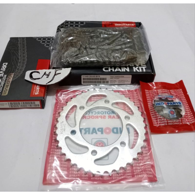 Indopart gear set satu set BYS buat motor Yamaha Byson atau bison gir 14/40/428SB-128