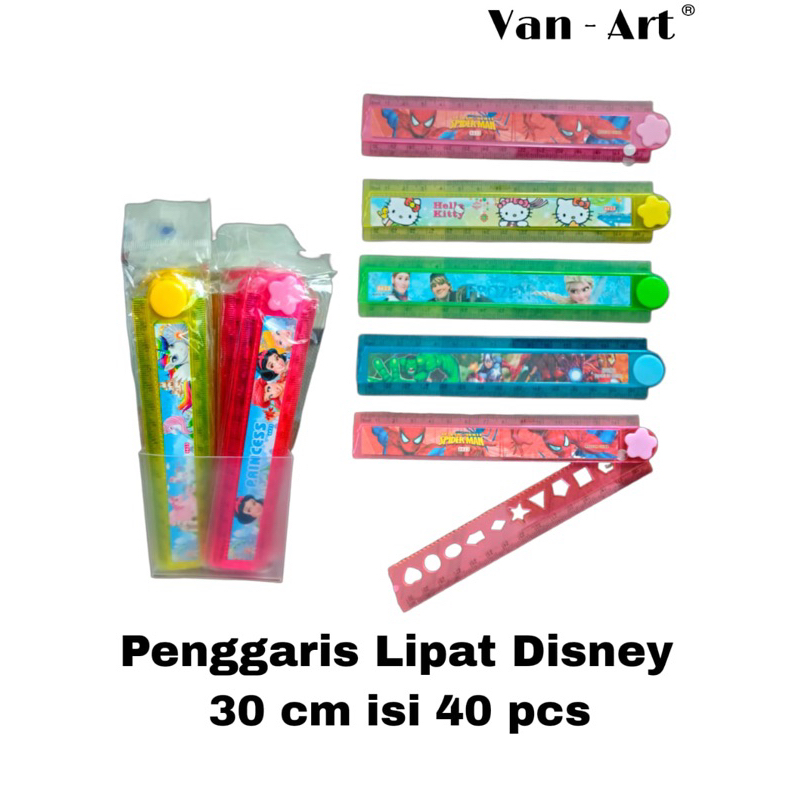 

PENGGARIS LIPAT 30cm, penggaris plastik fancy 30 cm, alat bantu menggaris