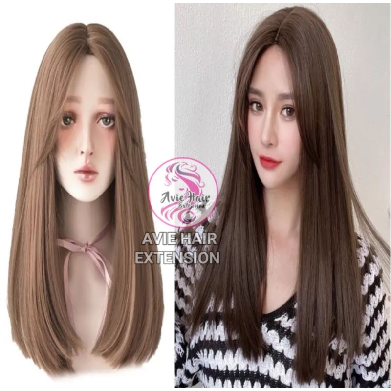 Rambut Palsu Wanita Wig Cwe Tanpa Poni