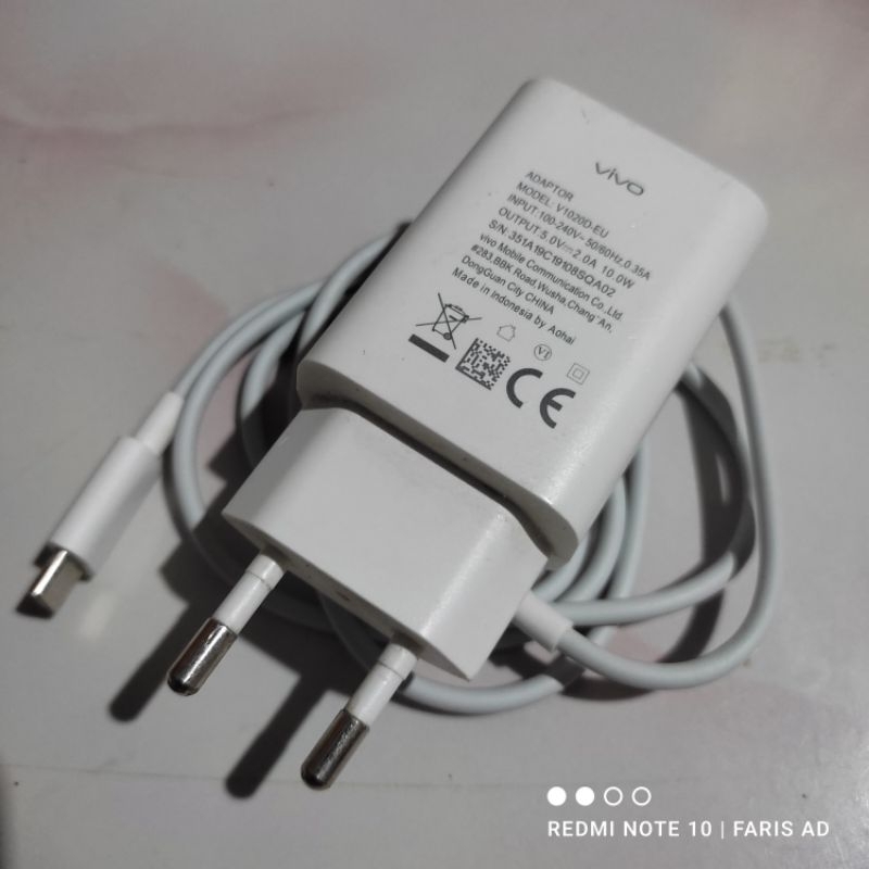 Vivo Charger Y30 Y30i Y50 Y16 Original Bekas Copotan