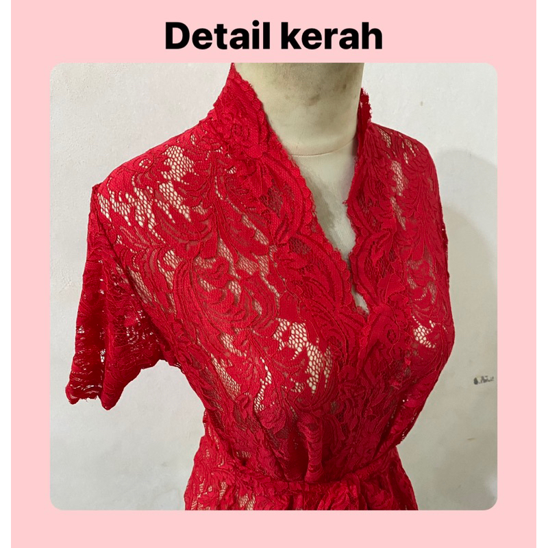 Kebaya bali brokat sofia tali tangan pendek / Kebaya encim modern