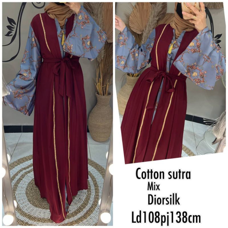 Gamis Sutra Dior Silk / Abaya Saudi / Gamis Hitam / Dress Hitam / Gamis Arab / Abaya Arab