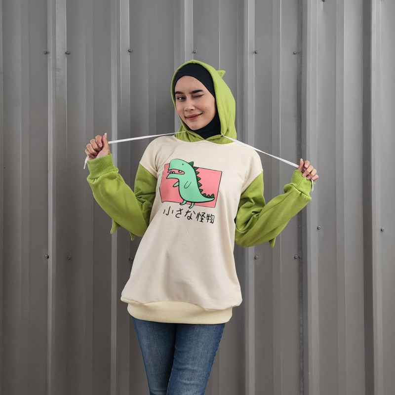 Sweater wanita DINOSAURUS HOODIE WANITA