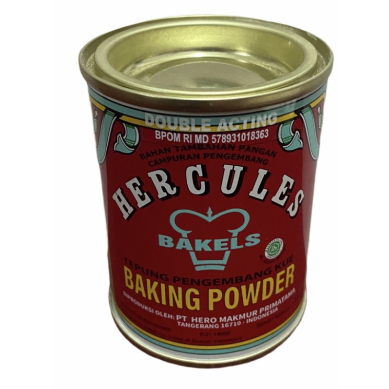 

Baking Powder Hercules Double Acting kaleng 110gr