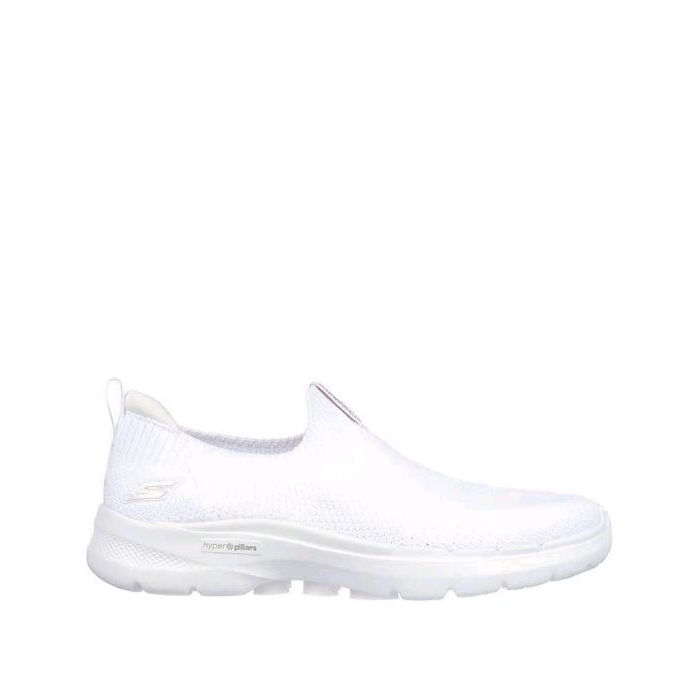 Skechers GO WALK 6 Women's Slip On Shoes - White/Pink Original