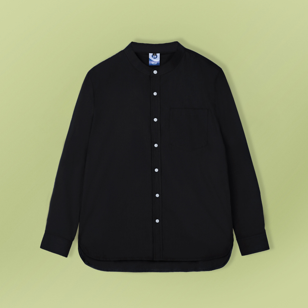 Orca Kemeja Panjang Basheer Shirt Carbon Black