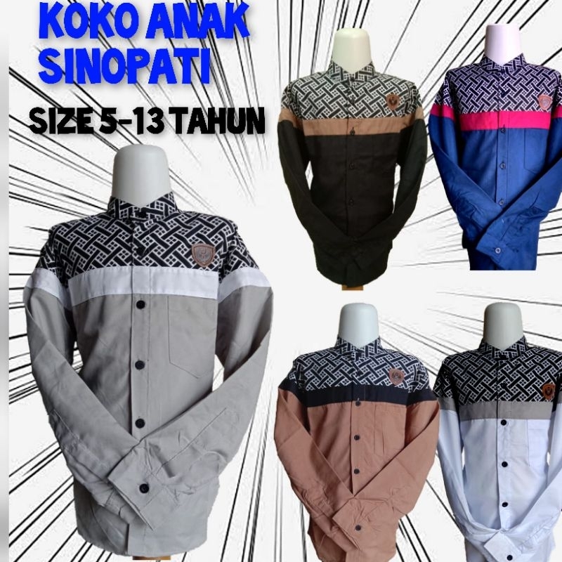 BAJU KOKO ANAK SINOPATI KEMEJA KOKO ANAK KURTA ANAK