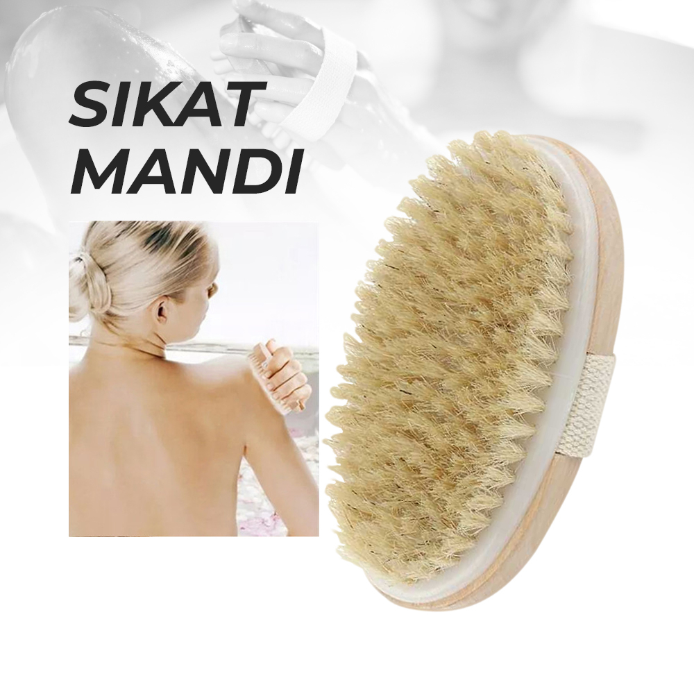 Sikat Mandi Scrub Badan Bath Brush Soft Bristle - SP884 - Wooden