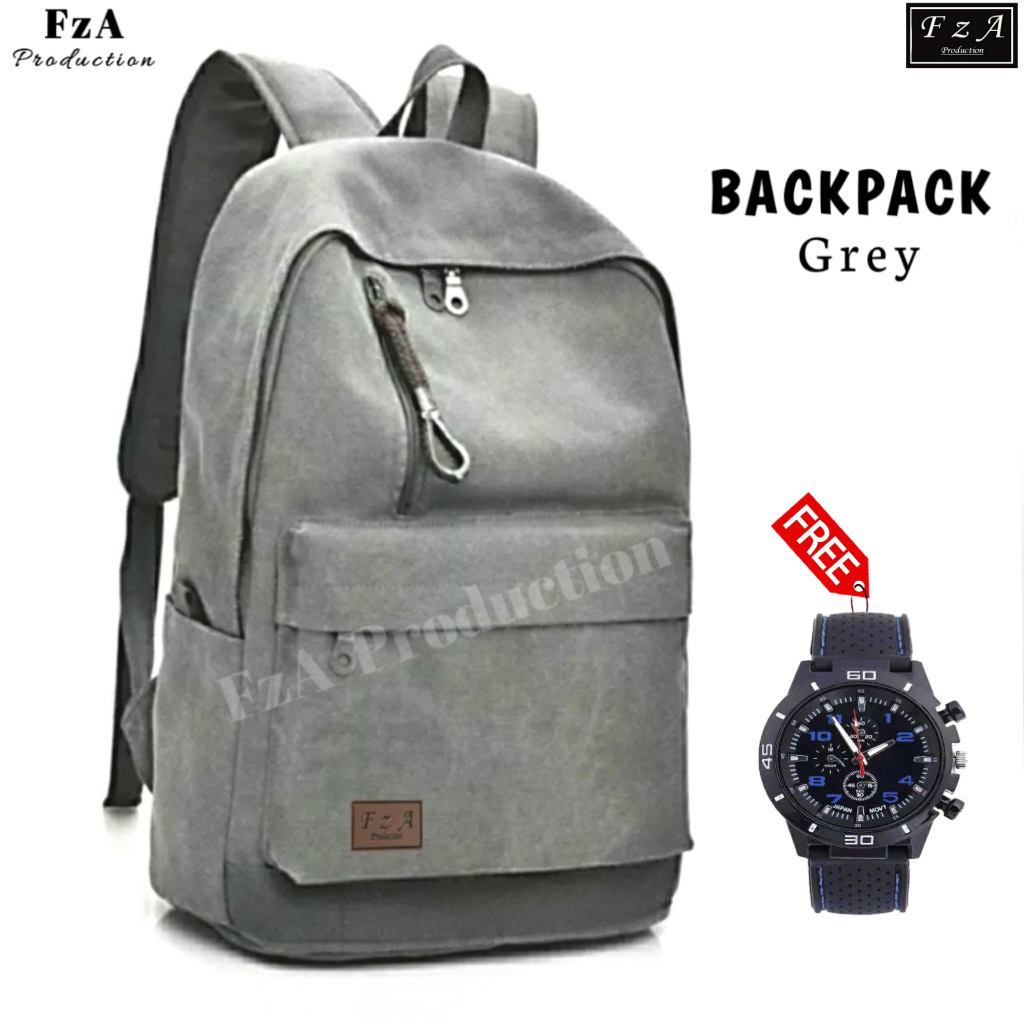 FzA Official - Tas Ransel Distro Casual Pria Wanita / Tas Ransel Laptop Backpack Sekolah Kuliah Distro Original Tas Punggung Laptop - GRSPT