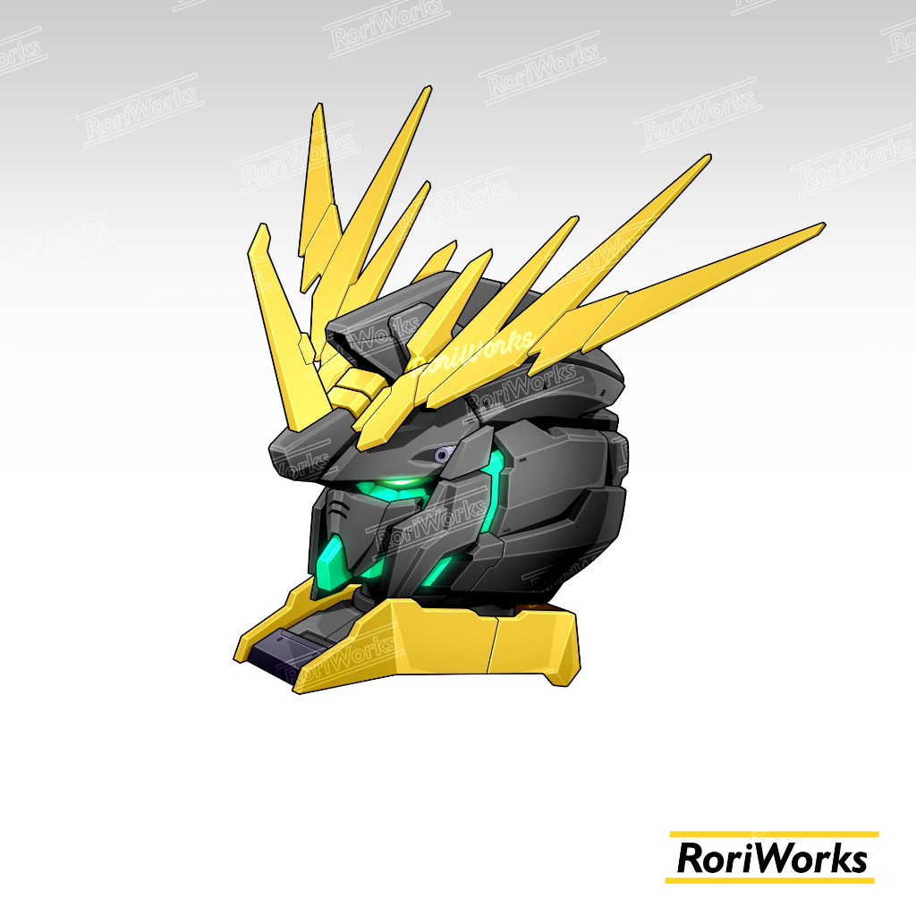 Stiker Kiss cut - Unicorn Gundam Banshee Head | Awakened Destroy Mode