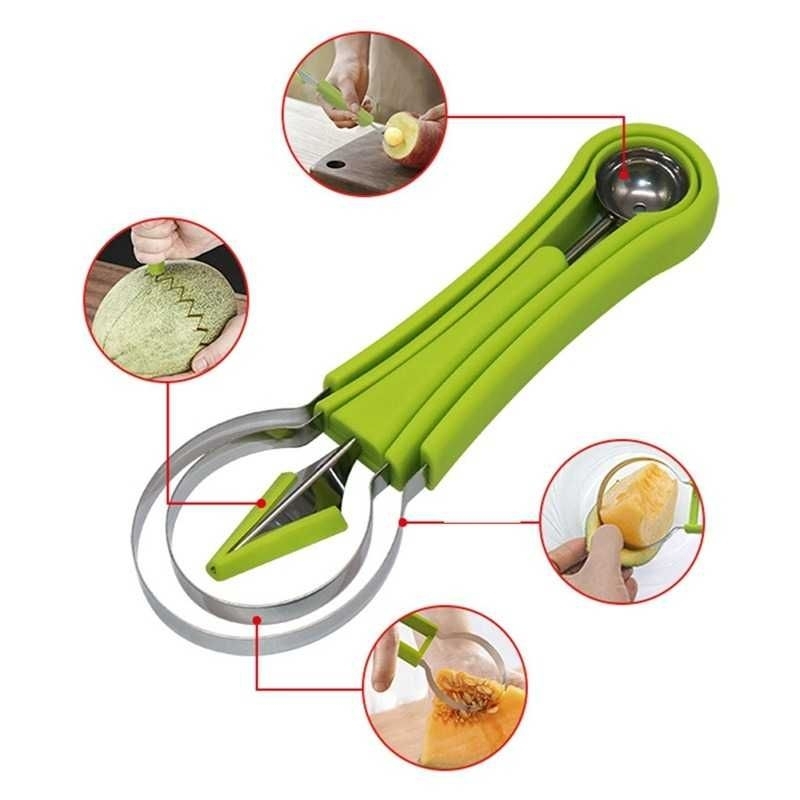 WangGang Pemotong Buah Portable Cutting Tool 3 in 1 Fruit Ball Digger - WG-T152