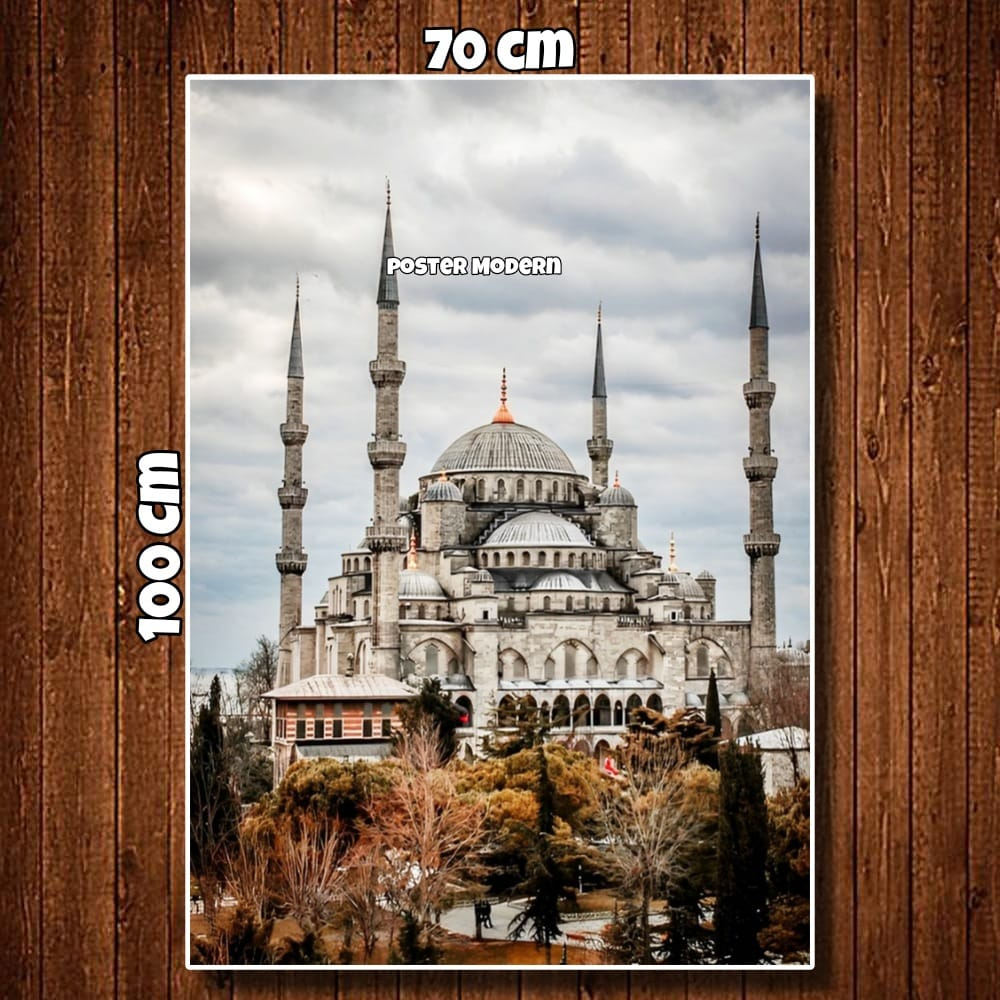 HIASAN DINDING POSTER GAMBAR AYA SOFYA MOSQUE TURKI (HAGIA SOPHIA) CODE03 UKURAN BIG JUMBO / HIASAN 